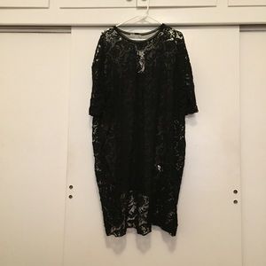 floral lace little black dress